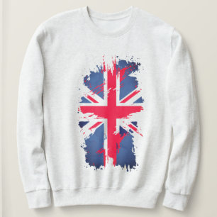 Vintage Uk Flagga Red Blue Union Jack T Shirt