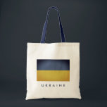 Vintage Ukraina flagga tote bags Tygkasse<br><div class="desc">Vintage Ukraina flagga tote bags. Lägg till din egen personlig namn,  monogram eller citat. Säckar till bokar,  shoppa med mera. Ukrainas blå gult flagga. Dubbelsidigt tryck.</div>