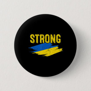Vintage Ukraina Flagga Ukraina Strong Retro Ukrain Knapp