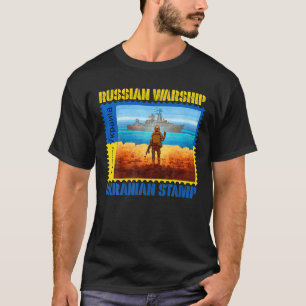 Vintage Ukraina Postage Frimärke Flagga Pride T Shirt
