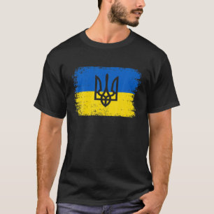 Vintage Ukraina Ukrainas Flagga Patriotic Ukrainsk T Shirt