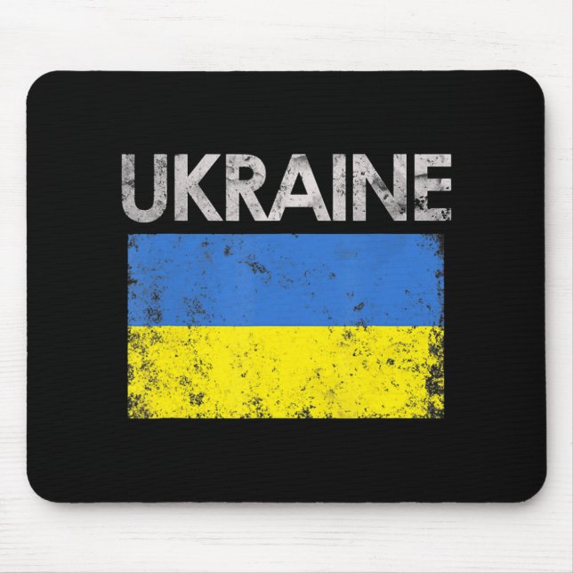 Vintage Ukraina Ukrainas Flagga Pride 8 Musmatta (Framsidan)