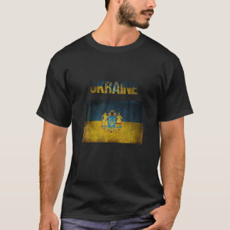 Vintage Ukraina Ukrainas Flagga Pride Gift T Shirt