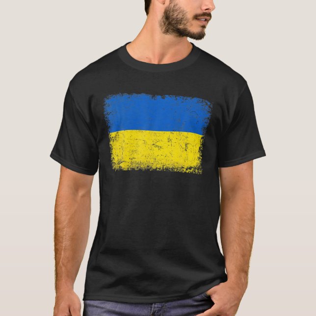 Vintage Ukraina Ukrainas Flagga Pride Gifts T Shirt (Framsida)