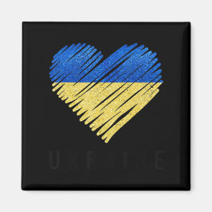 Vintage Ukraina Ukrainas Flagga Pride Magnet