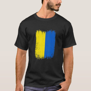 Vintage Ukraina Ukrainas nationella Flagga Patriot T Shirt