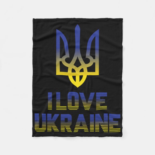 Vintage Ukraina Ukrainska Flagga Stolthet 5  Fleecefilt (Framsidan)