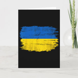 Vintage Ukrains flagga för ukrainskt present Kort