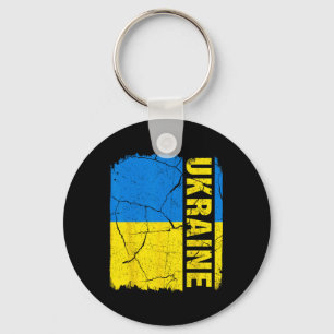 Vintage ukrainsk flagga Ukraina stolthet rötter ar Nyckelring