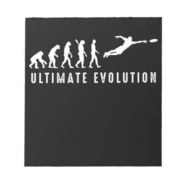 Vintage Ultimate Frisbee Sport Evolution Anteckningsblock (Framsida)