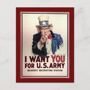 Vintage Uncle Sam-inbjudningar Inbjudningar