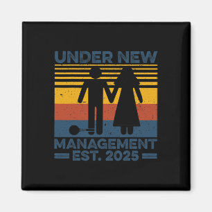 Vintage under New Management Est 2025 Bröllop Groo Magnet