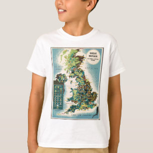Vintage Underbar Britain Resources Karta Tee