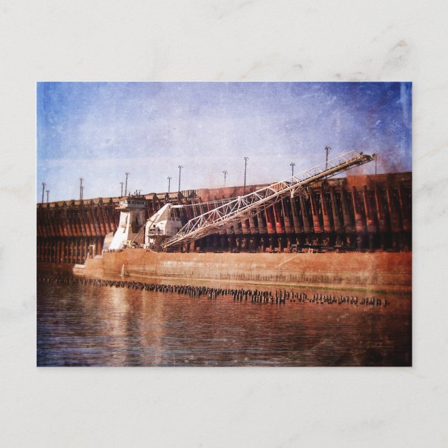 Vintage Underbar Sjöar Freighter Vykort (Framsida)