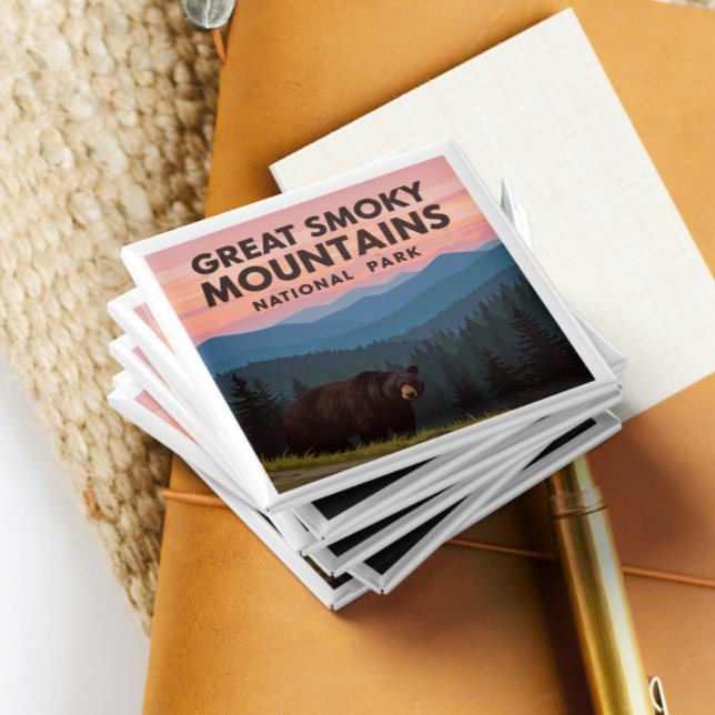 Vintage Underbar Smoky Mountains Park Magnet (Skapare uppladdad)
