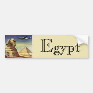Vintage Underbar Sphinx of Giza, Pyramids of Egypt Bildekal