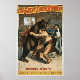Vintage Underbara rånet Tåg Poster