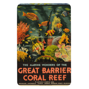 Vintage Underbarare barriärref Poster Magnet