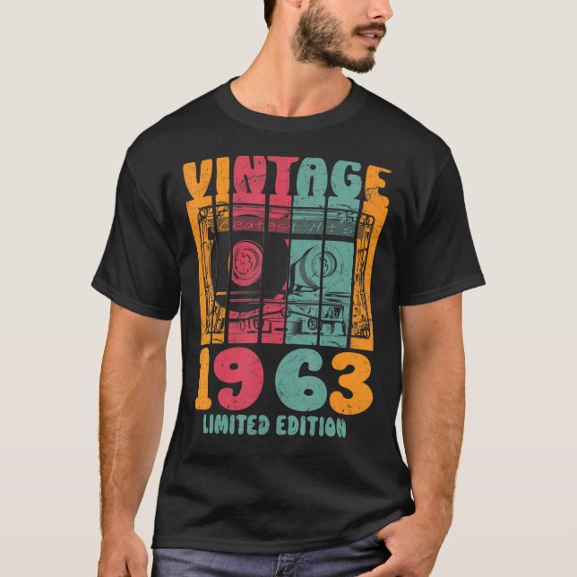 Vintage Underbarare Hits 1963 Retro Birthday T Shirt (Framsida)