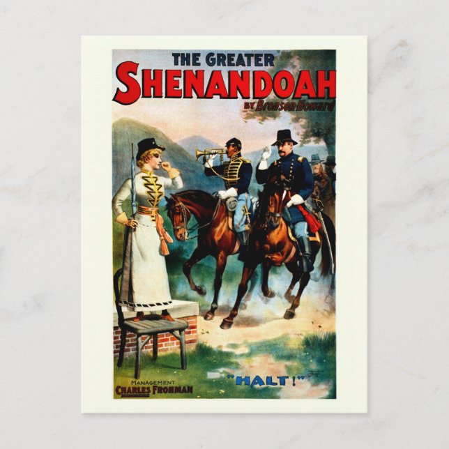 Vintage: underbarare Shenandoah-teaterspel Vykort (Framsida)