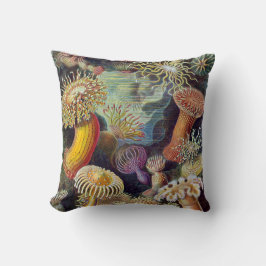 Vintage Undervattens Havsanemoner av Ernst Haeckel Kudde