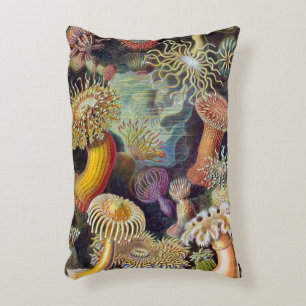 Vintage Underwater Anemones av Ernst Haeckel Prydnadskudde