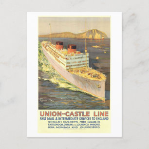 Vintage Union-Castle Line Mail Delivery Vykort