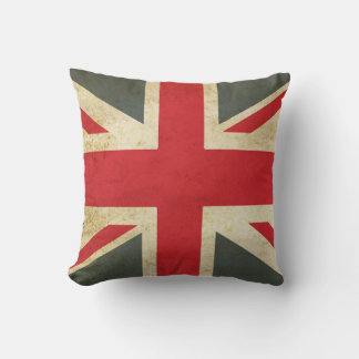 Vintage Union Jack brittisk flagga Kudde