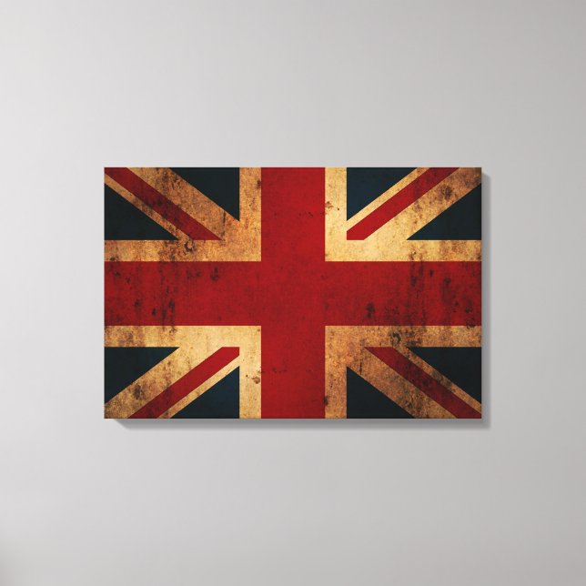 Vintage Union Jack Canvastryck (Framsida)