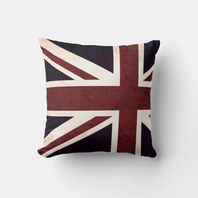 Vintage Union Jack-designkudde Kudde (Framsida)