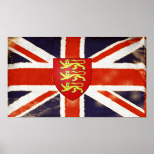 Vintage Union Jack Jackar av Arm Poster