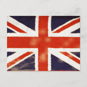 Vintage Union Jack Postcard Vykort