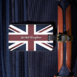Vintage United Kingdom Luggage Tags, British Flagg Bagagebricka<br><div class="desc">Bagagemärke: Vintage British Flagga & United Kingdom helgdag suitcase,  bagagemärke - kärlek mitt land,  resa,  landpatrioter/sportfantaster</div>