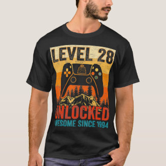 Vintage Unlocked Level 28 Retro Video Controller B T Shirt