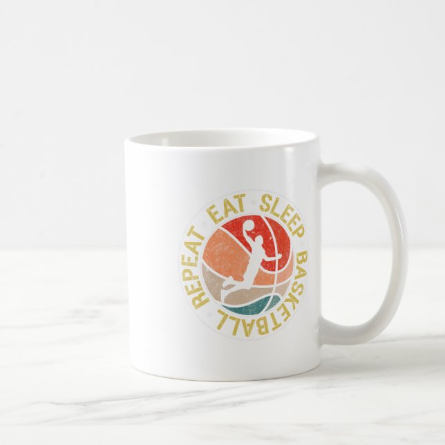 Vintage Upprepa Retro Dunking med viloläge Kaffemugg (Höger)