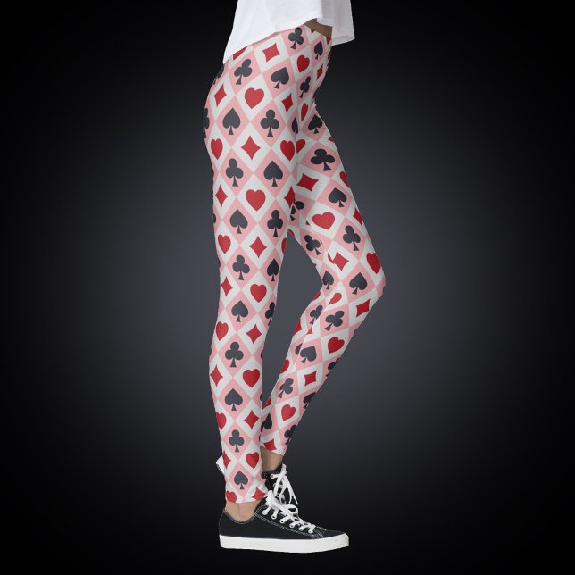 Vintage Uppspelningskort Färg Leging Leggings (Vintage Playing Cards Colors Legging)