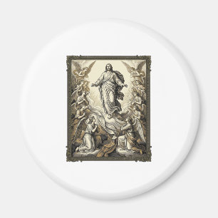 Vintage Uppståndelse Ängel Gravyr Vektor Art_1 Magnet
