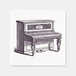 Vintage Upright Piano Pappersservett