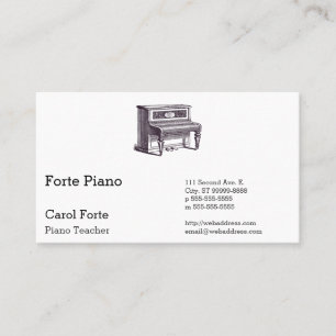 Vintage Upright Piano Tidsbeställning Kort