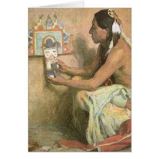 Vintage uramerikaner, Hopi Katchina av Couse Hälsningskort