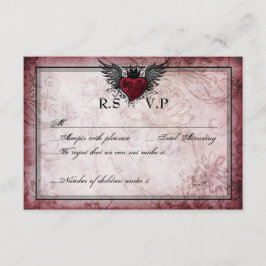 Vintage Urban Tattoo Winged Heart OSA kort