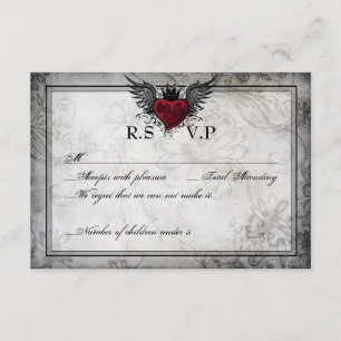 Vintage Urban Tattoo Winged Heart OSA kort