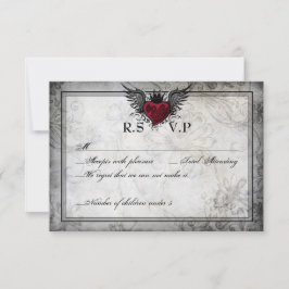 Vintage Urban Tattoo Winged Heart OSA kort