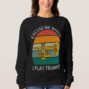 Vintage Ursäkta mig medan jag spelar trumpet Retro T Shirt