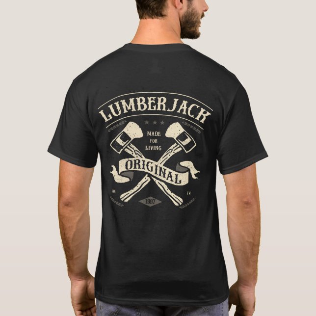 Vintage Ursprungliga lobalkar med tvärgående axlar Tee Shirt (Baksida)