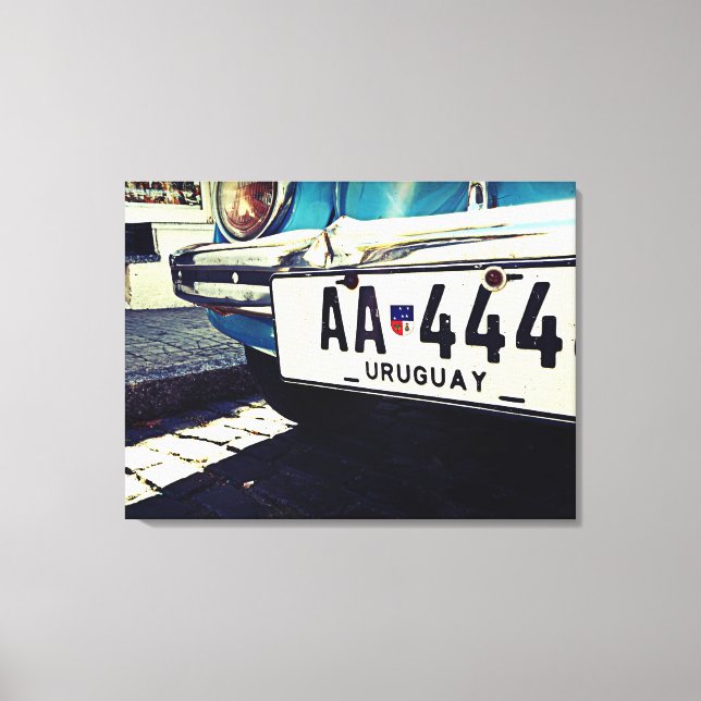 Vintage Uruguay Car South America Travel Canvastryck (Framsida)