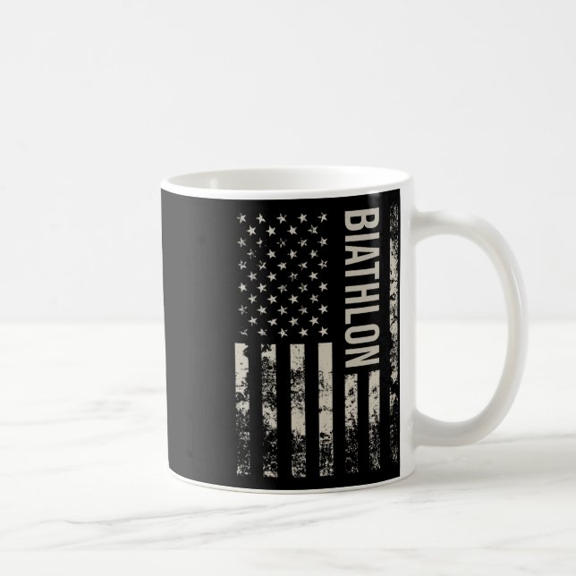 Vintage US American Flagga Biathlon Kaffemugg (Höger)