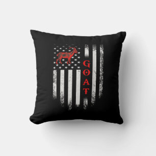 Vintage US American Flagga Goat Kudde