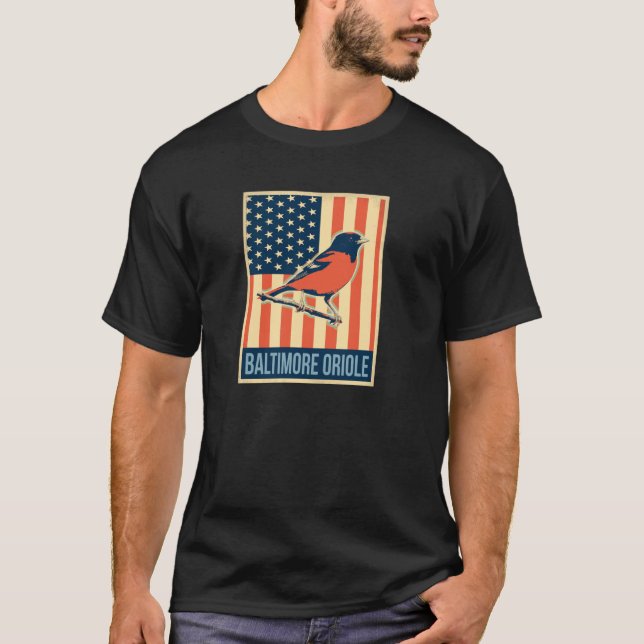 Vintage US Flag Baltimore Oriole Tröja  (Framsida)