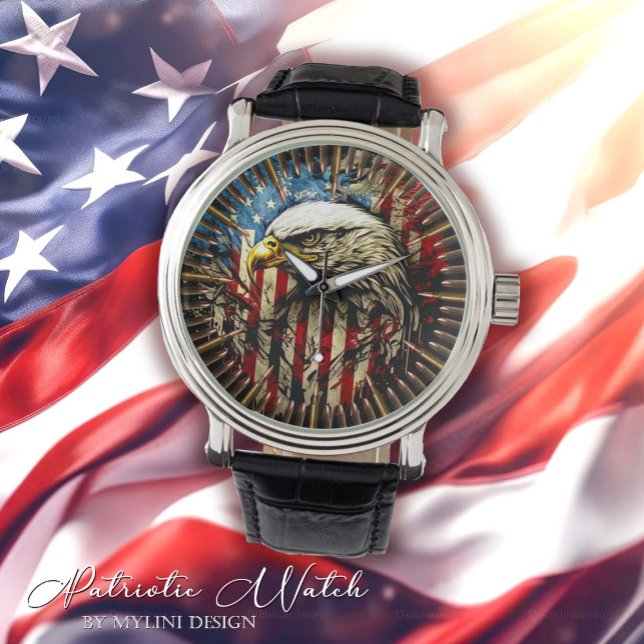 Vintage US Flagga American Eagle Armbandsur (Skapare uppladdad)
